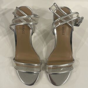 Villa Rouge silver ankle strap sandal